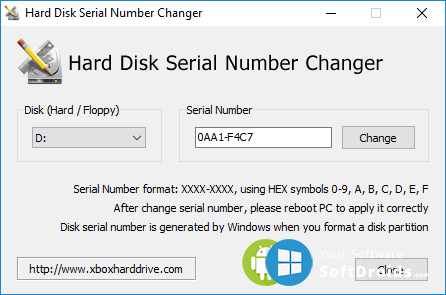 hard disk serial number changer
